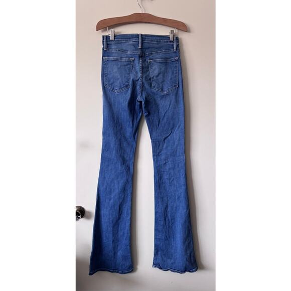 Frame Blue Le High Flare Jeans In Free Bird Size 26 - Picture 4 of 6